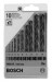 Bosch 10-piece metal drill bit set HSS-R, DIN 338 1; 2; 3; 4; 5; 6; 7; 8; 9; 10 mm (Pack Of 10) 1609200203