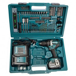 MAKITA DHP485STX5 18V BRUSHLESS COMBI DRILL WITH 101 PIECE ACCESSORY SET, 1X 5.0AH BATTERY & CHARGER £211.20