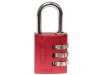 ABUS Mechanical 145/30 30mm Aluminium Combination Padlock Red 46578
