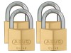 ABUS Mechanical 65/40mm Brass Padlock Quad Pack