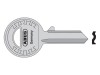 ABUS Mechanical 24-41-885 Right Hand 4 Pin Key Blank