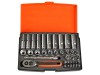 Bahco SL25L 1/4in Deep Drive Socket Set, 37 Piece