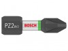 Bosch Powertool Accessories PRO Impact Screwdriver Bit PZ2 x 25mm Pack of 25