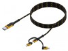 DEWALT Reinforced Braided 3-in-1 Combo Cable 1.8m (6ft)