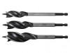Faithfull Tri-Point Speed Auger Bit Set, 3 Piece