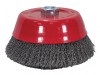 Faithfull Wire Cup Brush 125mm M14x2, 0.30mm Steel Wire