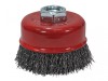 Faithfull Wire Cup Brush 80mm M14x2, 0.30mm Steel Wire