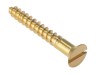 ForgeFix Wood Screw Slotted CSK Solid Brass 1.1/2in x 8 Box 200