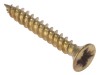 ForgeFix General Purpose Pozi Compatible Screw CSK TT Electro Brass 1.1/2in x 10 Box 200