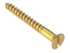 ForgeFix Wood Screw Slotted CSK Solid Brass 1.1/2in x 12 Box 200