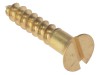 ForgeFix Wood Screw Slotted CSK Solid Brass 1.1/2in x 6 Box 200