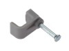 ForgeFix Cable Clip Flat Grey 4.00mm Box 100