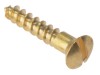 ForgeFix Wood Screw Slotted Raised Head ST Solid Brass 3/4in x 6 Box 200