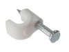 ForgeFix Cable Clip Round White 5-6mm Box 100