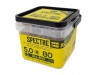 ForgeFix Spectre PZ Compatible Wood Screw CSK ZYP 5.0 x 80mm Tub 400