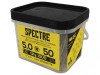 ForgeFix Spectre PZ Compatible Wood Screw CSK ZYP 5.0 x 50mm Mega Tub 1500