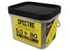 ForgeFix Spectre PZ Compatible Wood Screw CSK ZYP 5.0 x 80mm Mega Tub 1,050