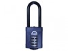 Squire CP50/2.5 Combination Padlock 4-Wheel 50mm Extra Long Shackle 63.5mm