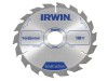 IRWIN Construction Circular Saw Blade 165 x 30mm x 18T ATB