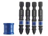 IRWIN Phillips/Pozidriv Impact Magnetic Screwdriver Bit Set, 5 Piece
