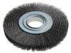 Lessmann Wheel Brush D200mm x W24-27 x 50 Bore Steel Wire 0.35 + Adaptors Set 3
