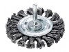 Lessmann Knotted Wheel Brush with Shank 75 x 12mm, 0.35 Steel Wire
