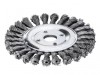 Lessmann Knot Wheel Brush 125 x 14mm 22.2mm Bore, 0.50 Steel Wire