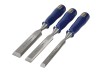 IRWIN Marples M444 Bevel Edge Chisel Blue Chip Handle Set, 3 Piece