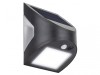 Masterplug Prysm Outdoor Solar Wall Light with PIR Motion Sensor - Black 300 Lumens