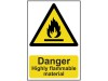 Scan Danger Highly Flammable Material - PVC Sign 200 x 300mm