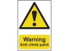 Scan Warning Anti Climb Paint - PVC Sign 200 x 300mm