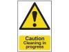 Scan Caution Cleaning In Progress - PVC Sign 200 x 300mm