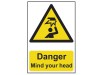Scan Danger Mind Your Head - PVC Sign 200 x 300mm
