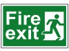 Scan Fire Exit Man Running Right - PVC Sign 300 x 200mm