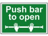 Scan Push Bar To Open - PVC Sign 300 x 200mm