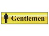 Scan Gentlemen - Polished Brass Effect 200 x 50mm