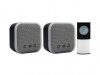 Uni-Com Portable and Plug-In Door Chime Set, Black
