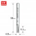 TREND C003X1/4TC TWO FLUTE 4.8MM DIA X 11.1MM CUT
