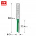 TREND C039X1/4TC ONE FLUTE 6.3MM DIA X 25.4MM CUT