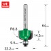 TREND C060X1/4TC S/GUIDED RAD 6.3MM RAD