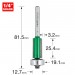 TREND C133X1/4TC OVERLAP TRIM 12.7MM DIA