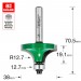TREND C079X8MMTC ROUND/OVER 12.7MM RAD X 19.1MM CUT