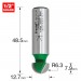 TREND C054X1/2TC COVE R 6.35MM X 7.9MM CUT