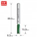 TREND C006AX1/4TC TWO FLUTE 6.3MM DIA X 16MM CUT