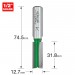 TREND C022X1/2TC TWO FLUTE 12.7MM DIA X 32MM CUT