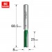 TREND C012AX8MMTC TWO FLUTE 8.0MM DIA X 25.0MM CUT