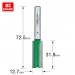 TREND C022X8MMTC TWO FLUTE 12.7MM DIA X 31.8MM CUT