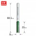 TREND C012AX1/4TC TWO FLUTE 8.0MM DIA X 25.0MM CUT
