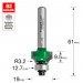 TREND C074X8MMTC ROUND/OVER 3.2MM RAD X 9.5MM CUT