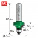 TREND C076X1/2TC ROUND/OVER 6.3MM RAD X 12.7MM CUT